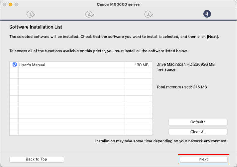 Click Next (outlined in red) to proceed