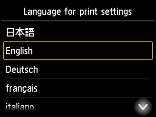 display language