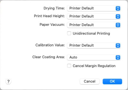 Paper Detailed Settings (macOS) - imagePROGRAF PRO-1000