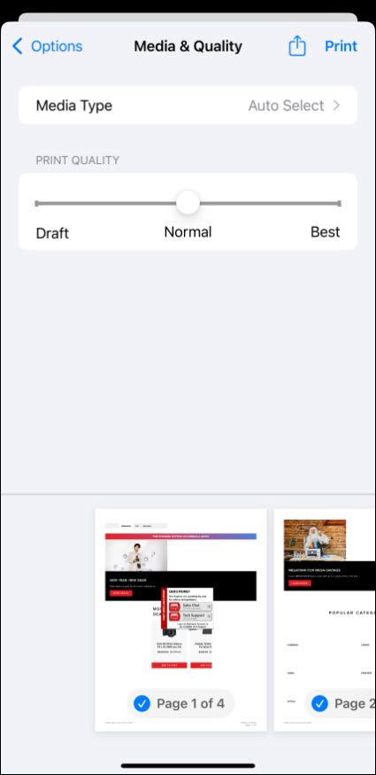 Print using AirPrint from your iOS device - iPhone or iPad