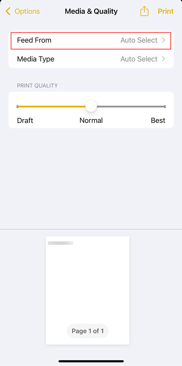 Tap Feed From (outlined in red)