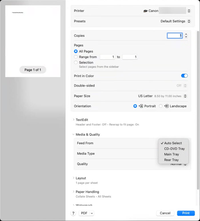 Select the feed source to use