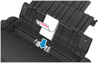 When printing on postcards or return postcards, load them with the side you want to print facing up and the post code facing down