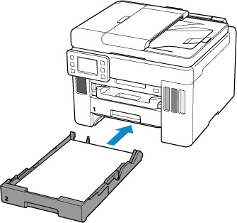 Insert the cassette into printer