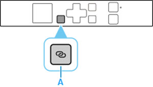 Press and hold the Wireless Connect button (A) for about three seconds