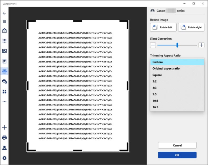Choose an aspect ratio