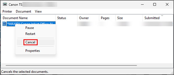 How to clear print jobs stuck in the queue on Windows