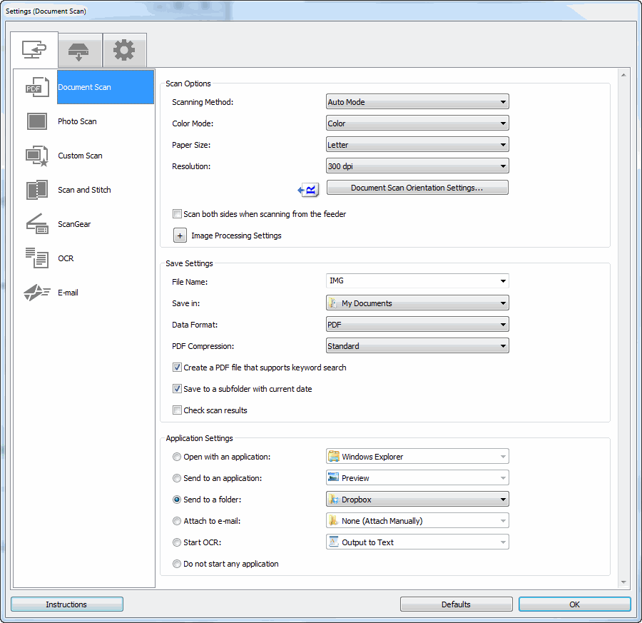 Canon Knowledge Base Scanning A Document Mf Scan Utility