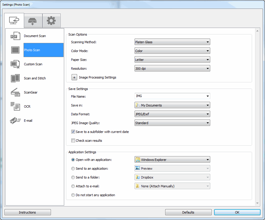ij network scanner selector ex windows 10