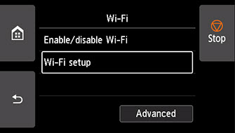 Select Wi-Fi setup