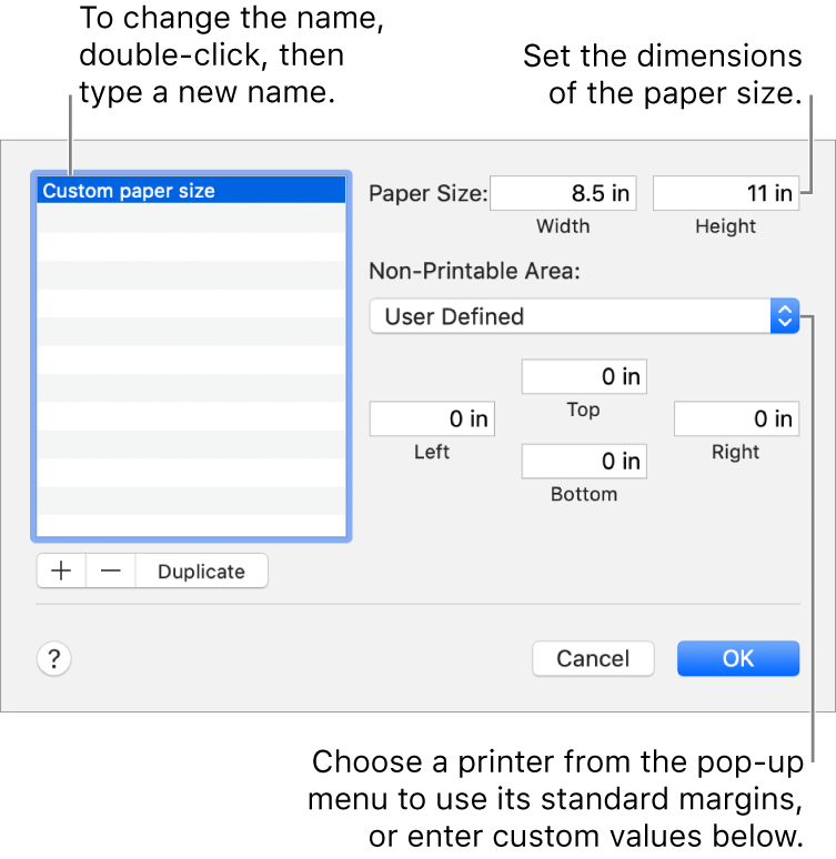 size png for photo paper mac