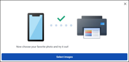 Tap the X or Select Images