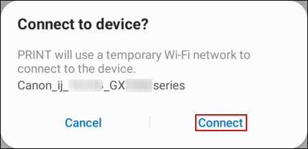 Tap Connect (outlined in red)