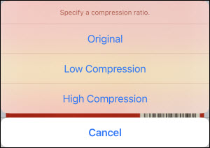 Choose a compression ratio