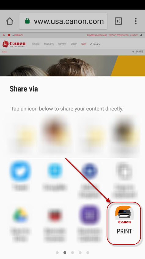Canon Knowledge Base Printing from Android Apps Without a Print (using Chrome example)