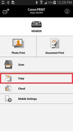 Canon Base - Make copies using the Canon PRINT Inkjet/SELPHY app -