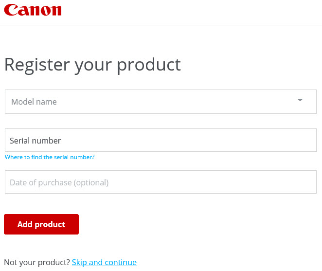 Register your product.
