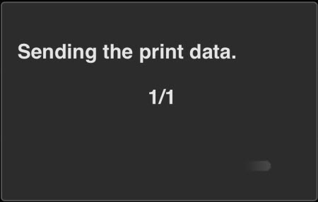 Figure: Sending the print data