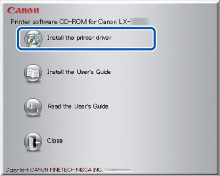 "Install the printer driver" circled