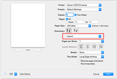 enable two-sided printing on a mac for a word document