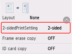 Figure: 2-sidedPrintSetting set to 2-sided (outlined in red)