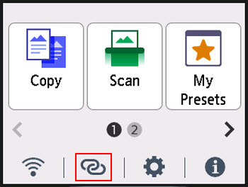 Wireless connect icon outlined in red