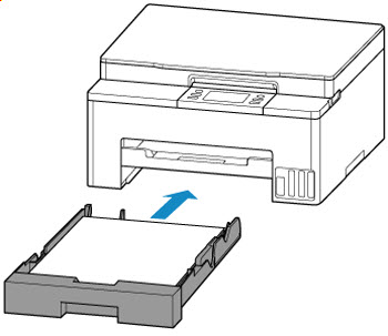 Illustration showing the cassette being inserted