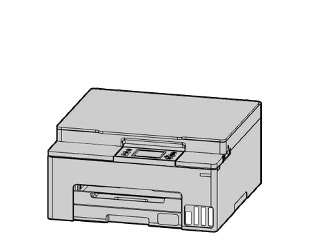 Fill the ink tanks as shown in this illustration