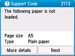 Figure: Support Code 2113