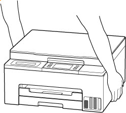 Carry the printer as shown in the illustration