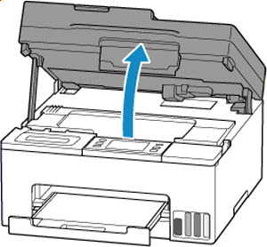 Open the scanning unit as shown