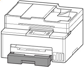 Do not forcefully push in the cassette when larger paper is loaded