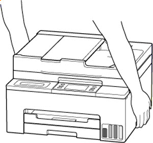 Carry the printer as shown