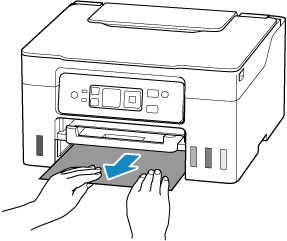 Slowly pull the paper from the feed slot of the cassette