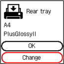 Select Change (outlined in red)