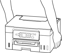 Carry the printer as shown