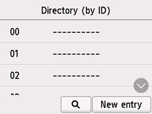 Figure: Screen to select an ID number