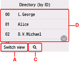 Figure: Directory displayed by ID