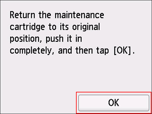Tap OK (outlined in red)