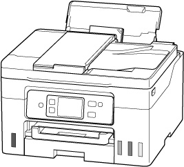 Image of paper loaded into the rear tray