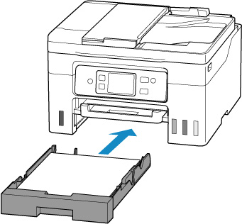 Insert the cassette into the printer
