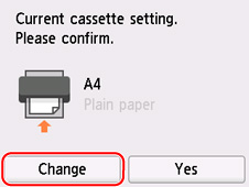 Select Change (outlined in red)