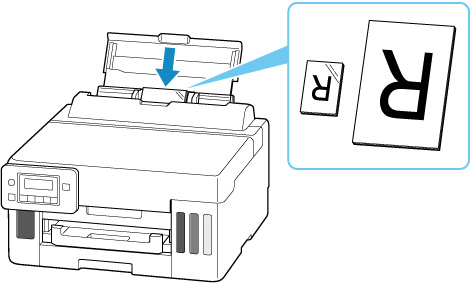 Load the paper stack with the print side facing up