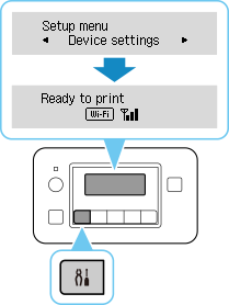 figure: Press the Setup button