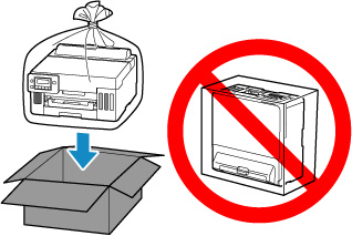 Have the box marked "THIS SIDE UP" to keep the printer with its bottom facing down