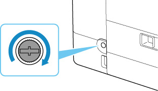Insert the coin screw into the screw hole and turn it clockwise to secure