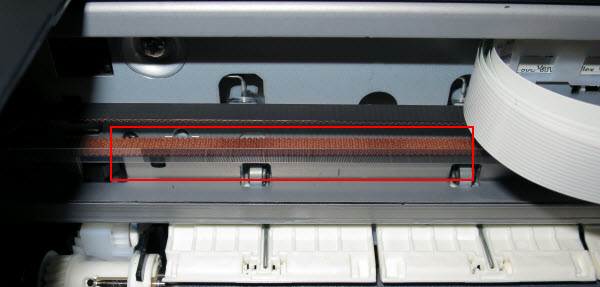 Encoder strip (outlined in red)