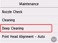 Select Deep Cleaning (outlined in red)
