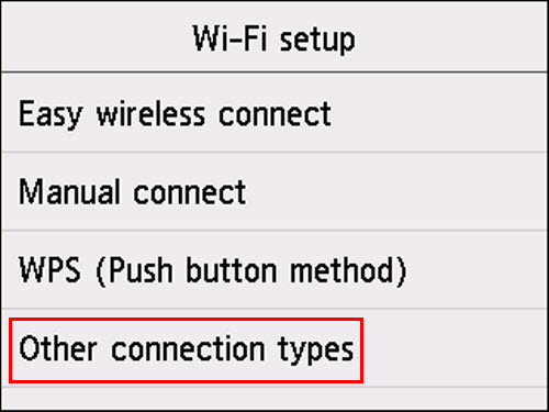 Tap Other connection types