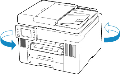 Rotate the printer so that you can see its rear side